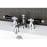 Duchess KS3951PKL Two-Handle 3-Hole Deck Mount Mini-Widespread Bathroom Faucet with Brass Pop-Up, Polished Chrome