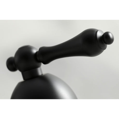 Restoration KS3960AL Two-Handle 3-Hole Deck Mount Widespread Bathroom Faucet with Brass Pop-Up, Matte Black