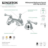 Vintage KS3961BL Two-Handle 3-Hole Deck Mount Widespread Bathroom Faucet with Brass Pop-Up, Polished Chrome