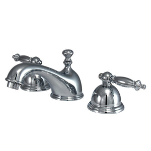 Templeton KS3961TL Two-Handle 3-Hole Deck Mount Widespread Bathroom Faucet with Brass Pop-Up, Polished Chrome