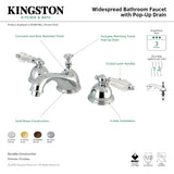Wilshire KS3961WLL Two-Handle 3-Hole Deck Mount Widespread Bathroom Faucet with Brass Pop-Up, Polished Chrome