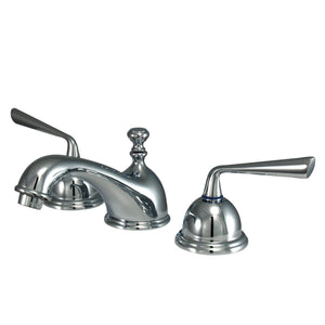 Silver Sage KS3961ZL Two-Handle 3-Hole Deck Mount Widespread Bathroom Faucet with Brass Pop-Up, Polished Chrome