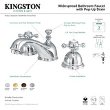 Vintage KS3962BX Two-Handle 3-Hole Deck Mount Widespread Bathroom Faucet with Brass Pop-Up, Polished Brass