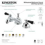 Duchess KS3962PKL Two-Handle 3-Hole Deck Mount Widespread Bathroom Faucet with Brass Pop-Up, Polished Brass