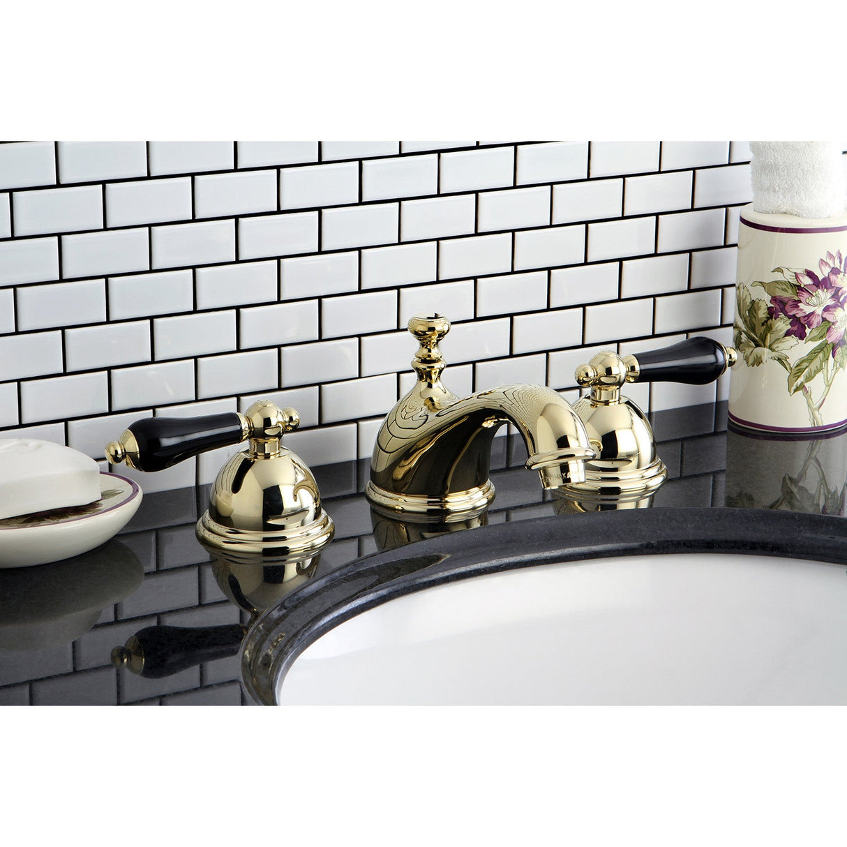 Duchess KS3962PKL Two-Handle 3-Hole Deck Mount Widespread Bathroom Faucet with Brass Pop-Up, Polished Brass