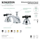Duchess KS3962PKX Two-Handle 3-Hole Deck Mount Widespread Bathroom Faucet with Brass Pop-Up, Polished Brass