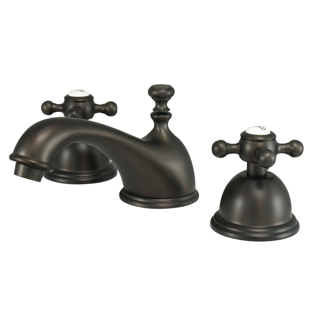 Vintage KS3965BX Two-Handle 3-Hole Deck Mount Widespread Bathroom Faucet with Brass Pop-Up, Oil Rubbed Bronze