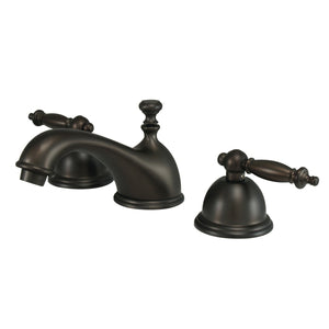 Templeton KS3965TL Two-Handle 3-Hole Deck Mount Widespread Bathroom Faucet with Brass Pop-Up, Oil Rubbed Bronze
