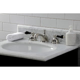 Duchess KS3966PKL Two-Handle 3-Hole Deck Mount Widespread Bathroom Faucet with Brass Pop-Up, Polished Nickel