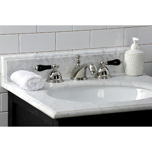 Duchess KS3966PKL Two-Handle 3-Hole Deck Mount Widespread Bathroom Faucet with Brass Pop-Up, Polished Nickel