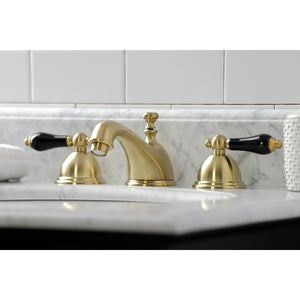 Duchess KS3967PKL Two-Handle 3-Hole Deck Mount Widespread Bathroom Faucet with Brass Pop-Up, Brushed Brass
