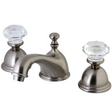 Celebrity KS3968WCL Two-Handle 3-Hole Deck Mount Widespread Bathroom Faucet with Brass Pop-Up, Brushed Nickel