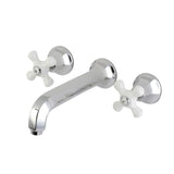 Metropolitan KS4021PX Two-Handle 3-Hole Wall Mount Roman Tub Faucet, Polished Chrome