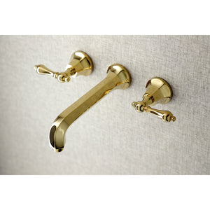 Metropolitan KS4022AL Two-Handle 3-Hole Wall Mount Roman Tub Faucet, Polished Brass