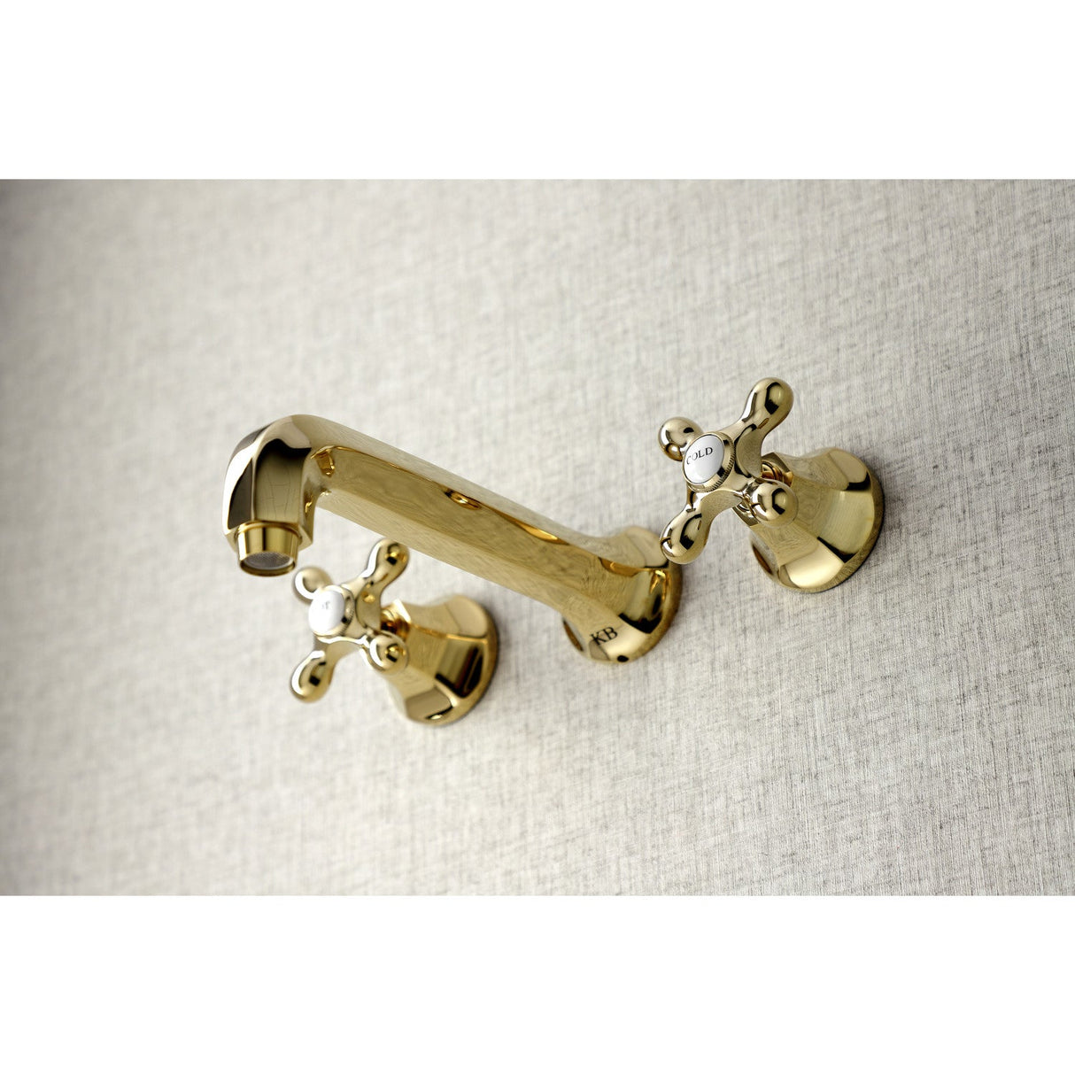 Metropolitan KS4022AX Two-Handle 3-Hole Wall Mount Roman Tub Faucet, Polished Brass