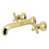 Metropolitan KS4022AX Two-Handle 3-Hole Wall Mount Roman Tub Faucet, Polished Brass