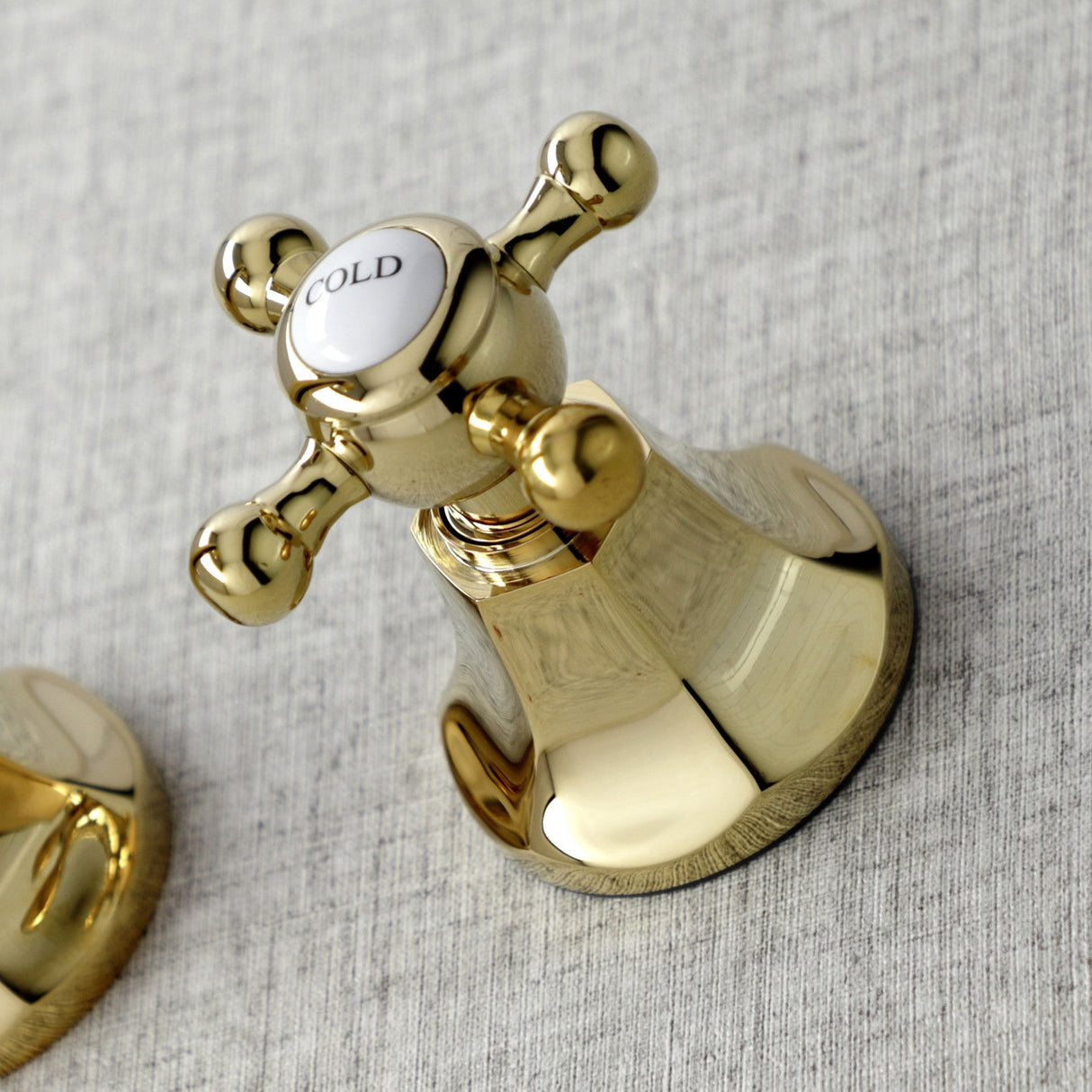 Metropolitan KS4022BX Two-Handle 3-Hole Wall Mount Roman Tub Faucet, Polished Brass