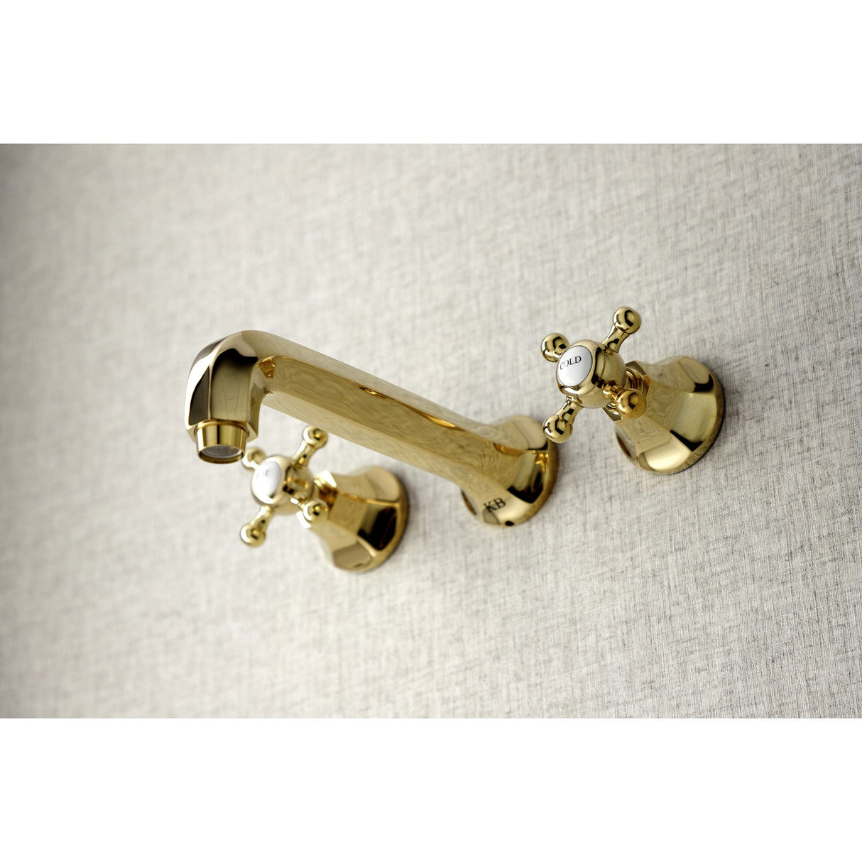 Metropolitan KS4022BX Two-Handle 3-Hole Wall Mount Roman Tub Faucet, Polished Brass