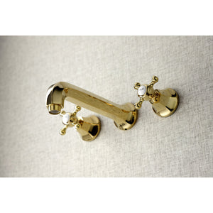 Metropolitan KS4022BX Two-Handle 3-Hole Wall Mount Roman Tub Faucet, Polished Brass