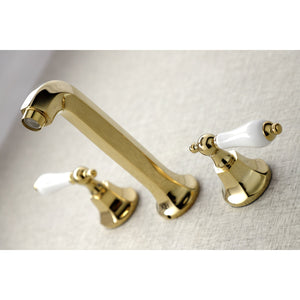 Metropolitan KS4022PL Two-Handle 3-Hole Wall Mount Roman Tub Faucet, Polished Brass