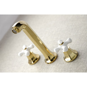 Metropolitan KS4022PX Two-Handle 3-Hole Wall Mount Roman Tub Faucet, Polished Brass