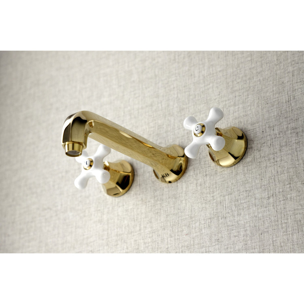 Metropolitan KS4022PX Two-Handle 3-Hole Wall Mount Roman Tub Faucet, Polished Brass