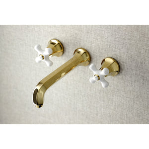 Metropolitan KS4022PX Two-Handle 3-Hole Wall Mount Roman Tub Faucet, Polished Brass