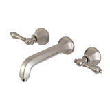 Metropolitan KS4028AL Two-Handle 3-Hole Wall Mount Roman Tub Faucet, Brushed Nickel