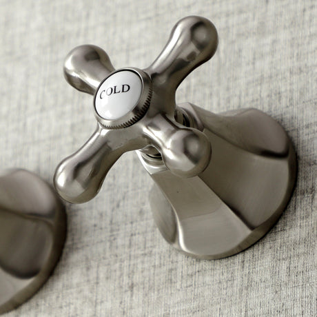 Metropolitan KS4028AX Two-Handle 3-Hole Wall Mount Roman Tub Faucet, Brushed Nickel