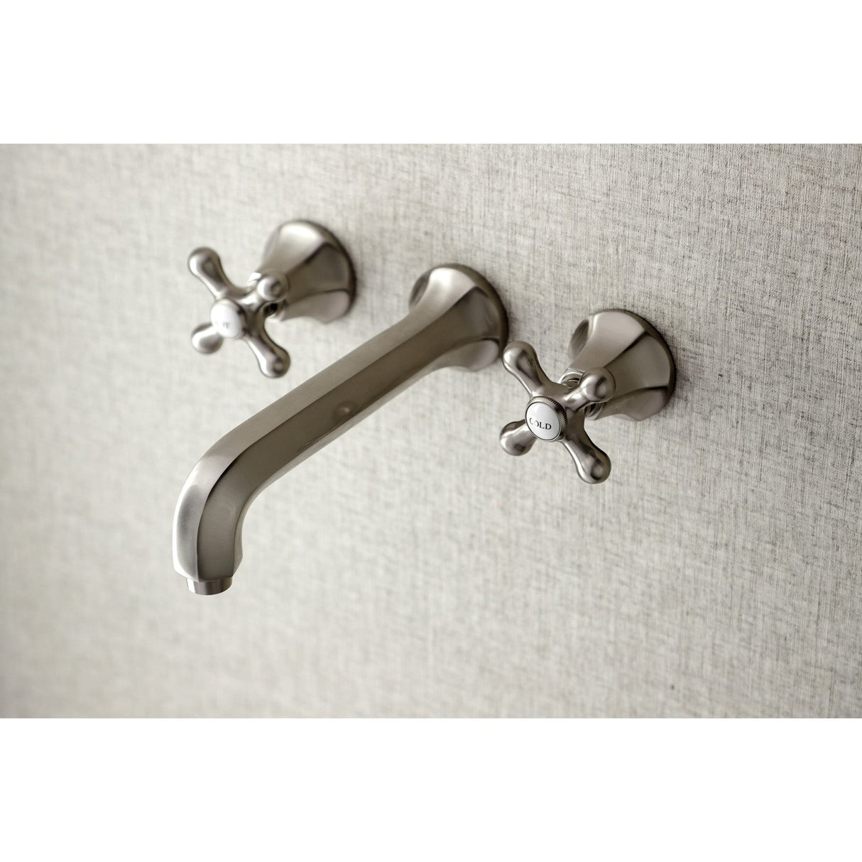 Metropolitan KS4028AX Two-Handle 3-Hole Wall Mount Roman Tub Faucet, Brushed Nickel