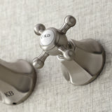 Metropolitan KS4028BX Two-Handle 3-Hole Wall Mount Roman Tub Faucet, Brushed Nickel
