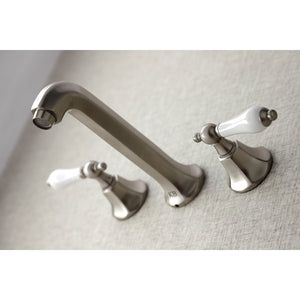 Metropolitan KS4028PL Two-Handle 3-Hole Wall Mount Roman Tub Faucet, Brushed Nickel