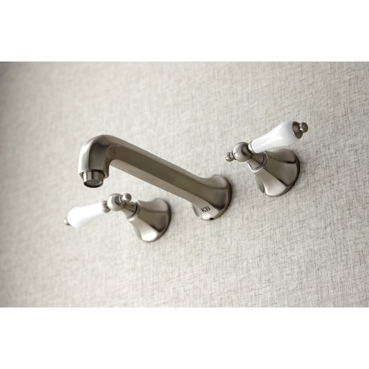 Metropolitan KS4028PL Two-Handle 3-Hole Wall Mount Roman Tub Faucet, Brushed Nickel