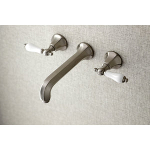 Metropolitan KS4028PL Two-Handle 3-Hole Wall Mount Roman Tub Faucet, Brushed Nickel