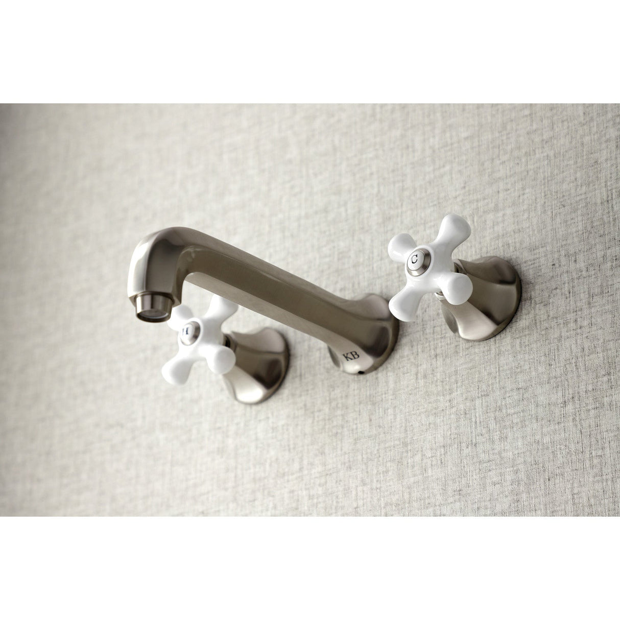 Metropolitan KS4028PX Two-Handle 3-Hole Wall Mount Roman Tub Faucet, Brushed Nickel
