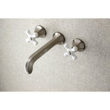 Metropolitan KS4028PX Two-Handle 3-Hole Wall Mount Roman Tub Faucet, Brushed Nickel