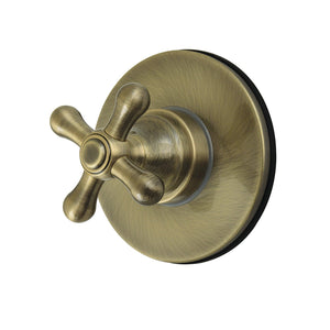 Restoration KS4033AX Single-Handle Wall Mount Six-Way Diverter Valve with Trim Kit, Antique Brass