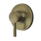 Concord KS4033DL Single-Handle Wall Mount Six-Way Diverter Valve with Trim Kit, Antique Brass