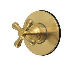 Restoration KS4037AX Single-Handle Wall Mount Six-Way Diverter Valve with Trim Kit, Brushed Brass