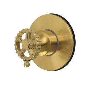 Fuller KS4037CG Single-Handle Wall Mount Six-Way Diverter Valve with Trim Kit, Brushed Brass