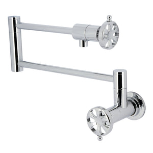 Belknap KS4101RX Two-Handle Wall Mount Pot Filler, Polished Chrome