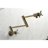 Essex KS4103BEX Pot Filler, Antique Brass