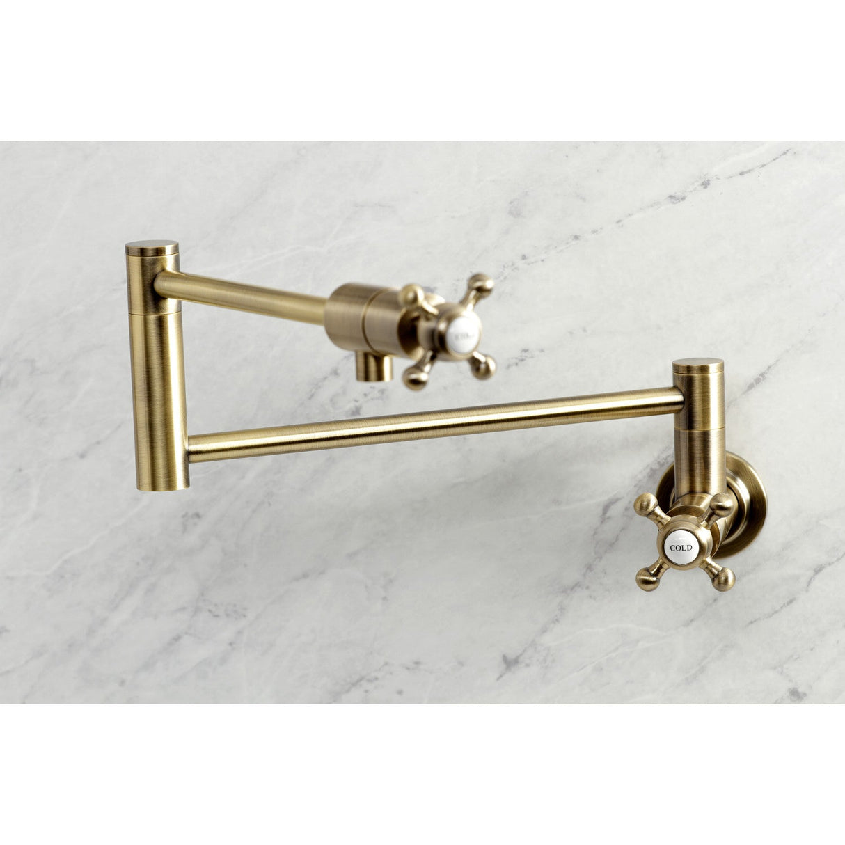 Metropolitan KS4103BX Pot Filler, Antique Brass