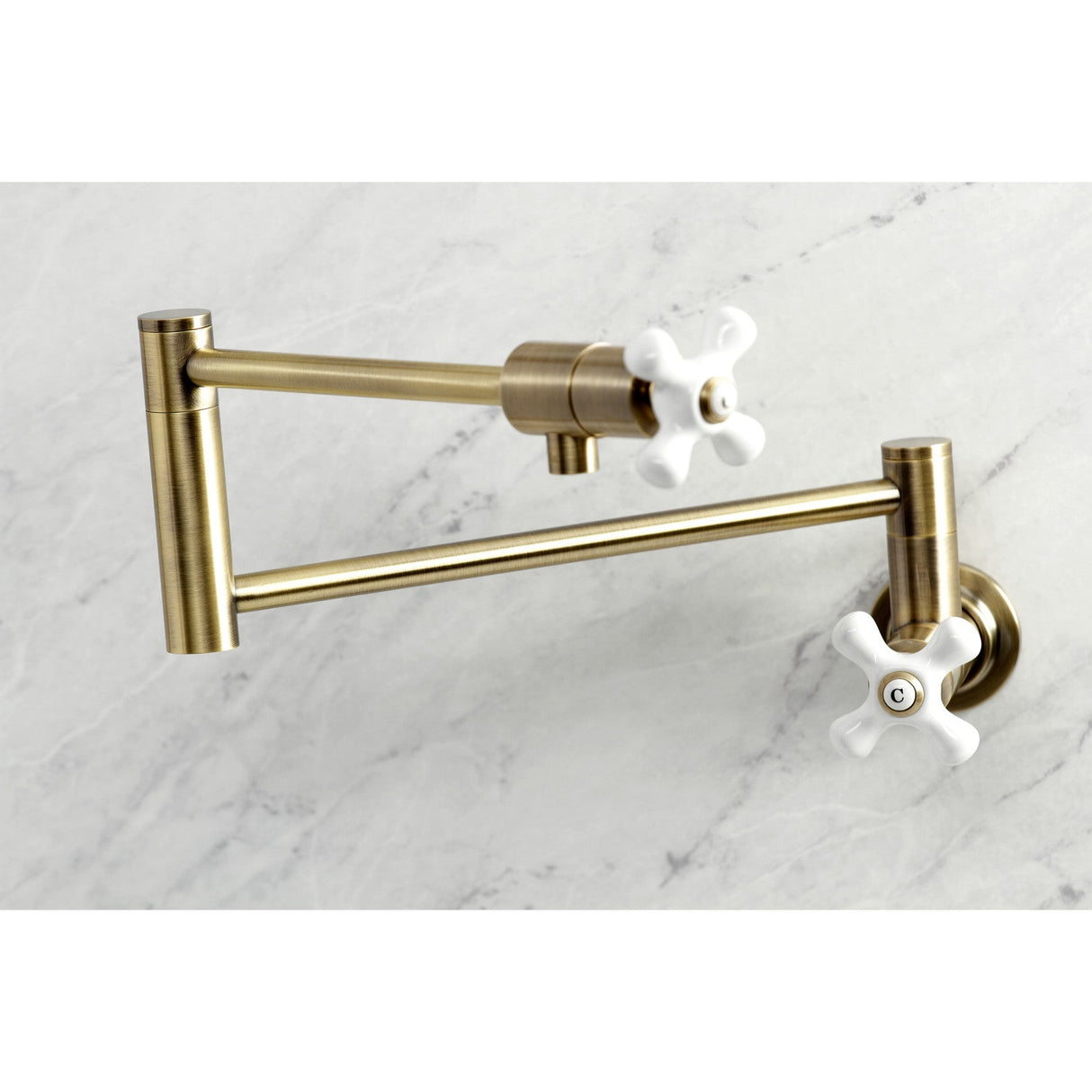 Metropolitan KS4103PX Pot Filler, Antique Brass