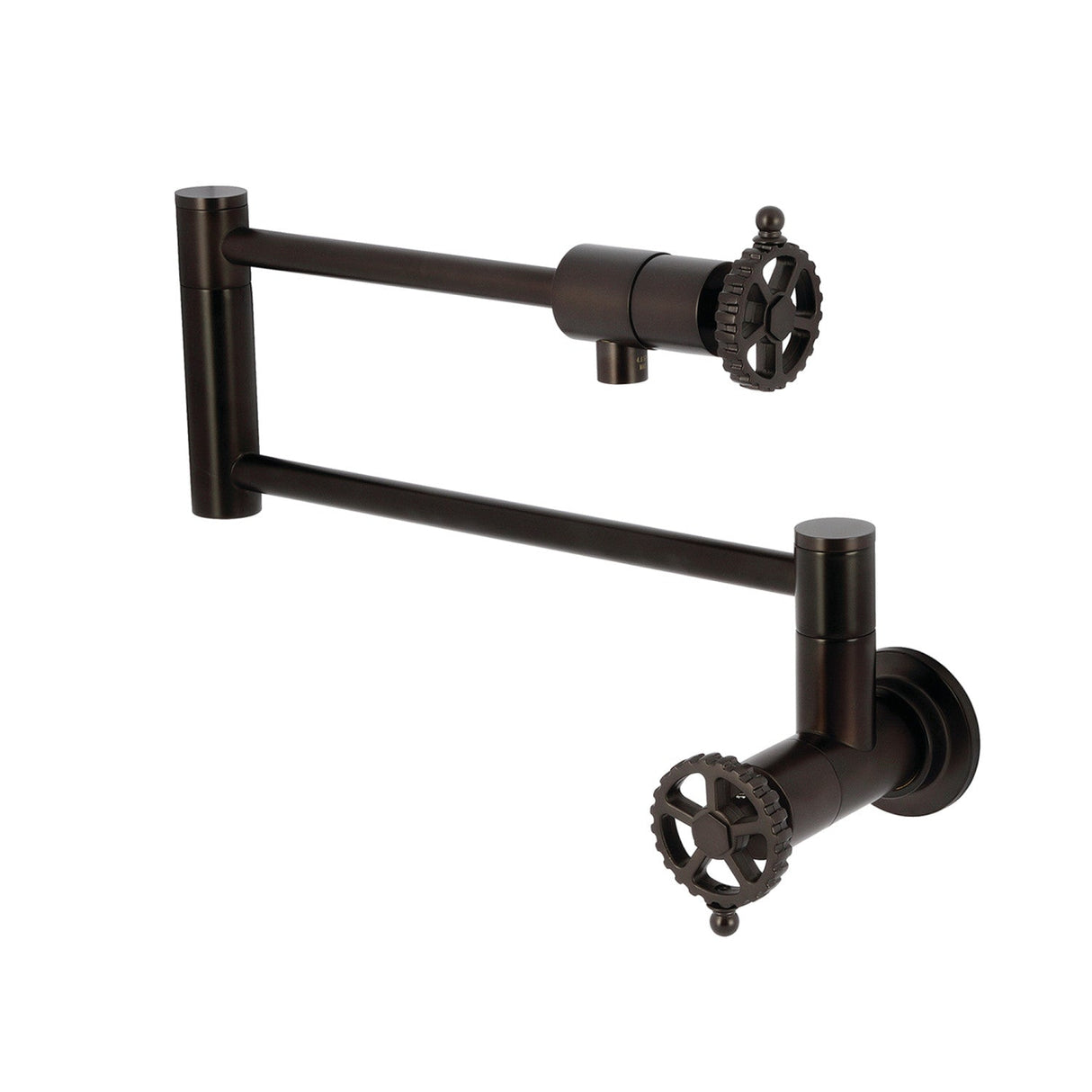 Fuller KS4105CG Two-Handle Wall Mount Pot Filler, Oil Rubbed Bronze