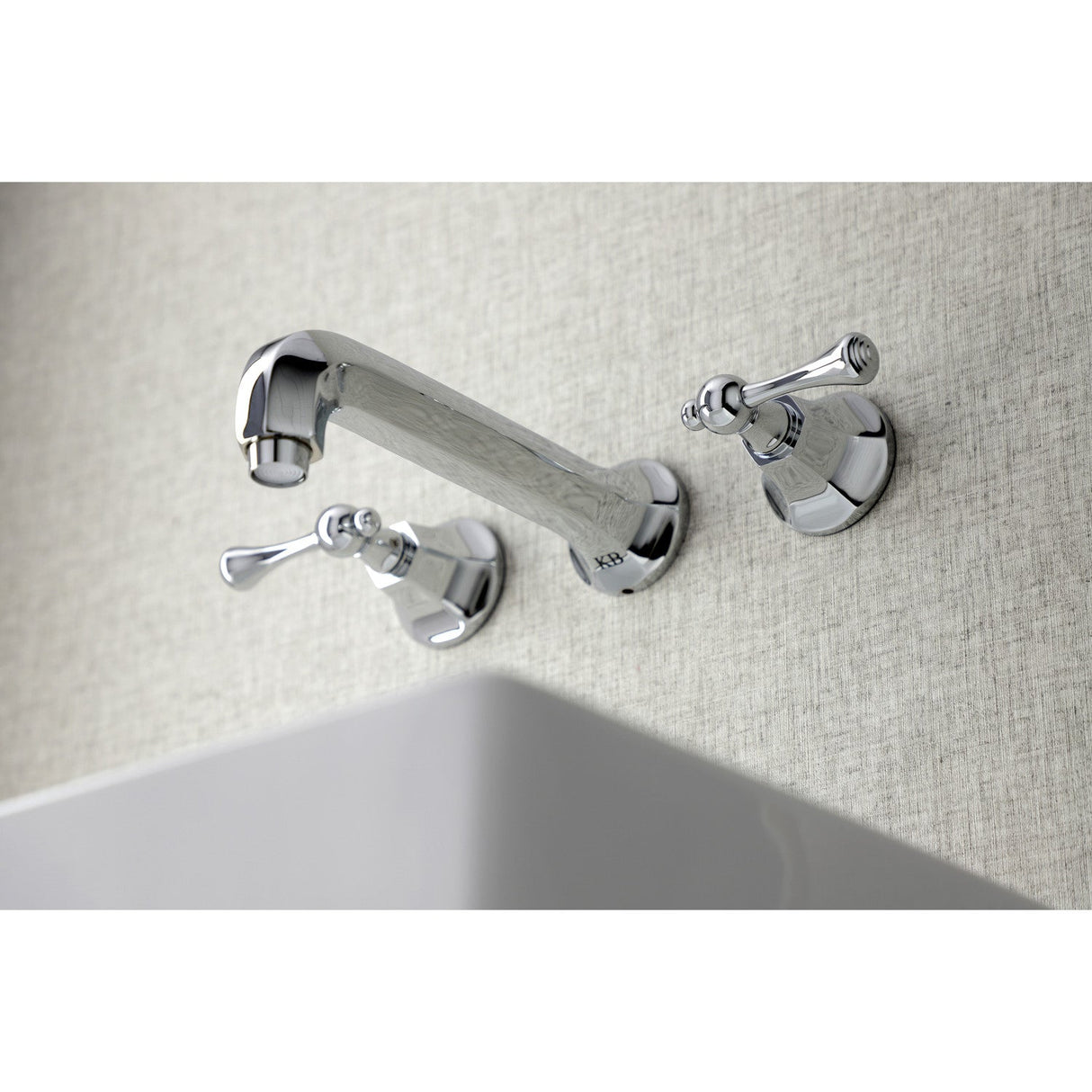 Metropolitan KS4121BL Two-Handle 3-Hole Wall Mount Bathroom Faucet, Polished Chrome