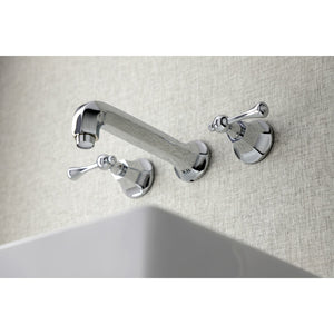 Metropolitan KS4121BL Two-Handle 3-Hole Wall Mount Bathroom Faucet, Polished Chrome