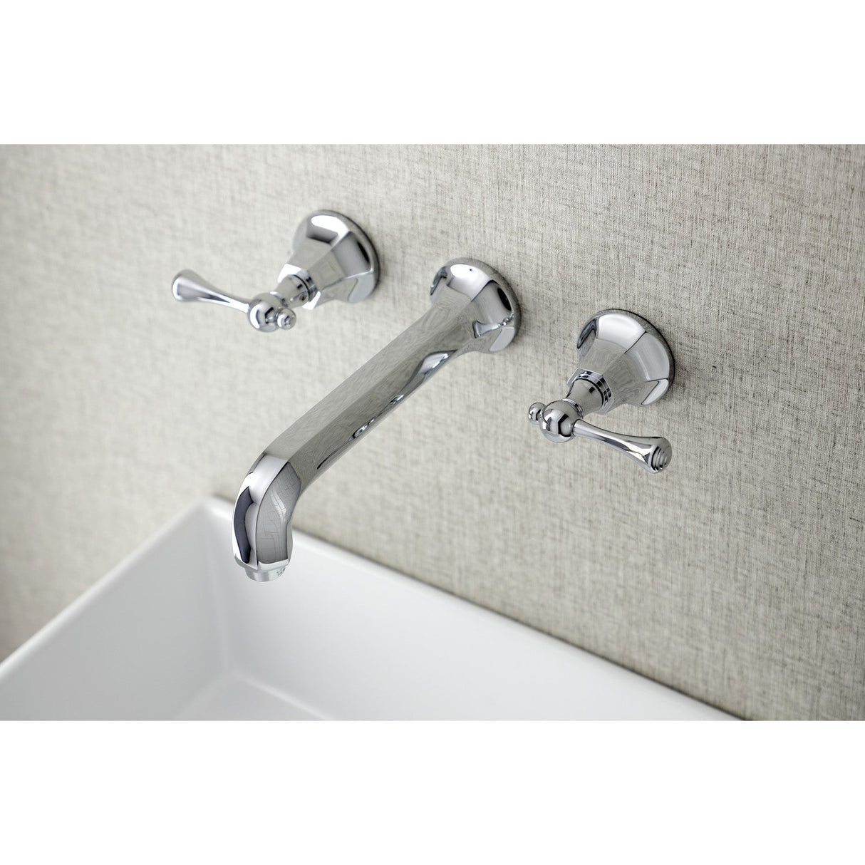Metropolitan KS4121BL Two-Handle 3-Hole Wall Mount Bathroom Faucet, Polished Chrome