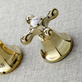 Metropolitan KS4122AX Two-Handle 3-Hole Wall Mount Bathroom Faucet, Polished Brass