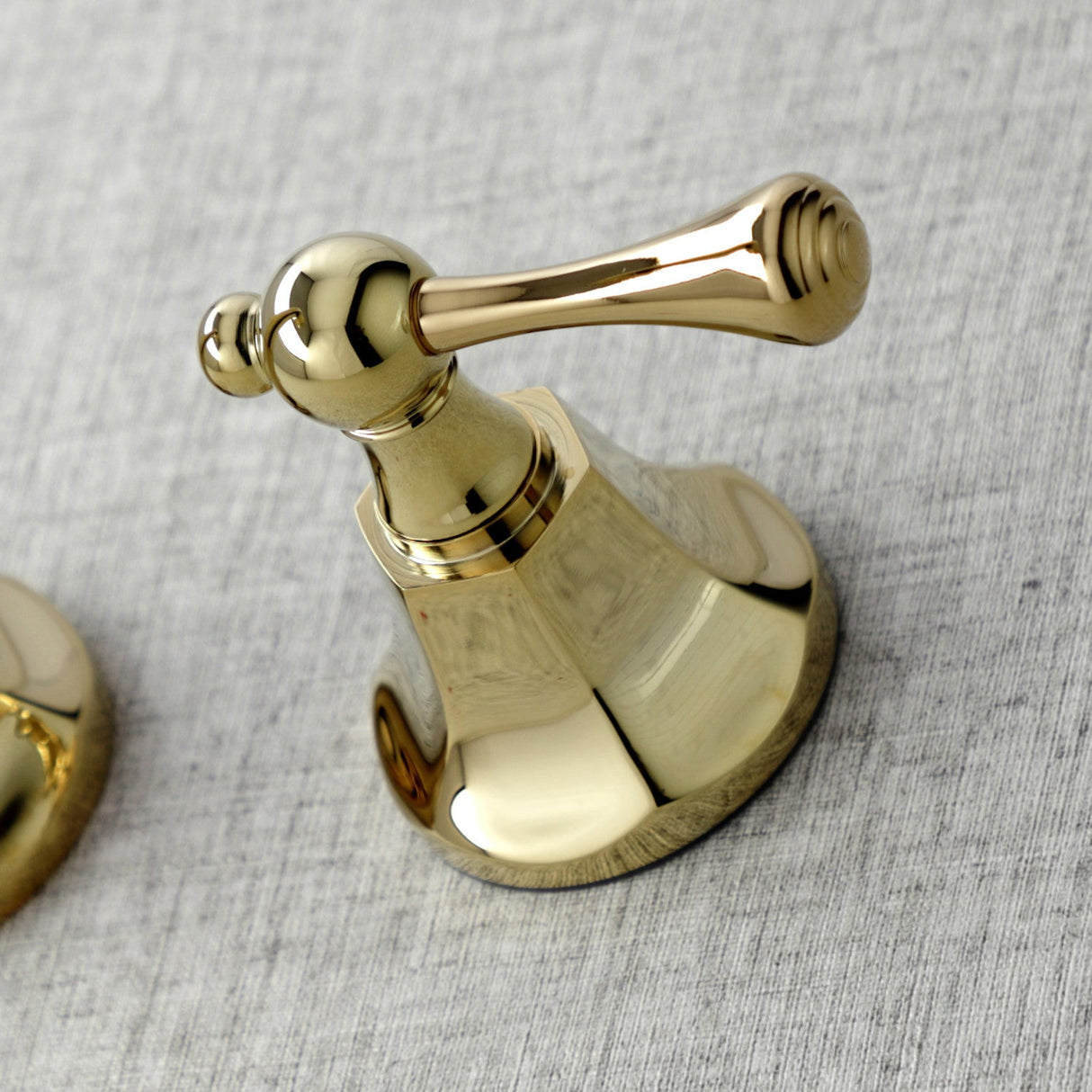 Metropolitan KS4122BL Two-Handle 3-Hole Wall Mount Bathroom Faucet, Polished Brass